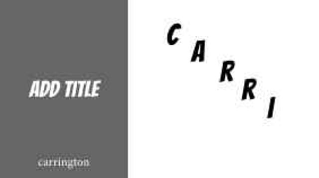 Carrington's Story