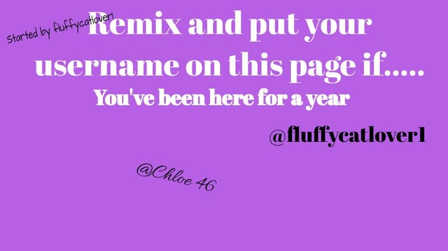 Remix and put your username if... 