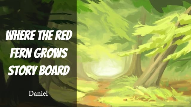 Daniel Freitas Story board Where the Red Fern Grows.
