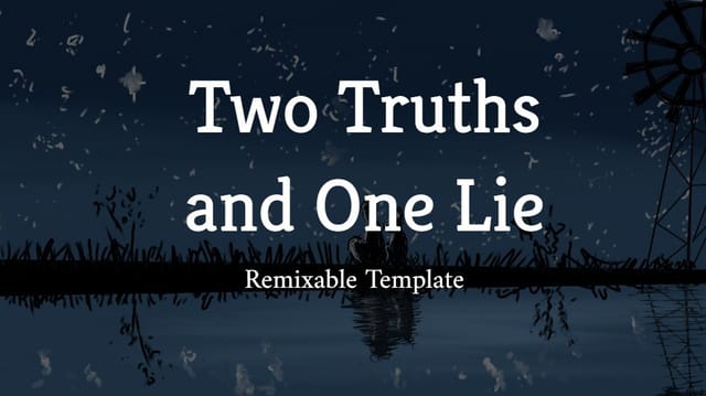 Two Truths and One Lie Template