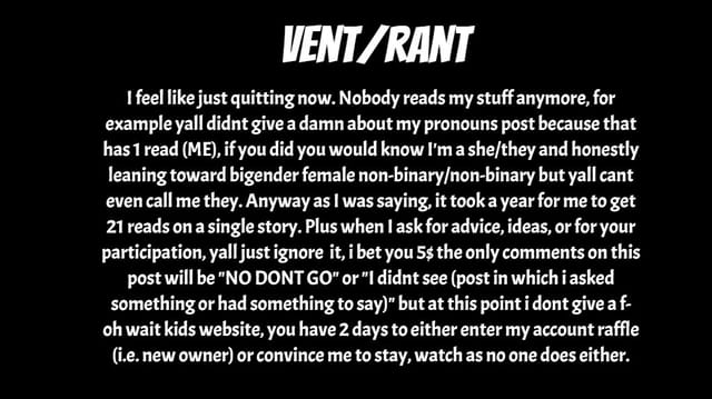 Vent/rant