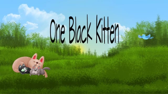 One black kitten