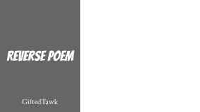 Reverse Poem Template Coded by Giftedtawk