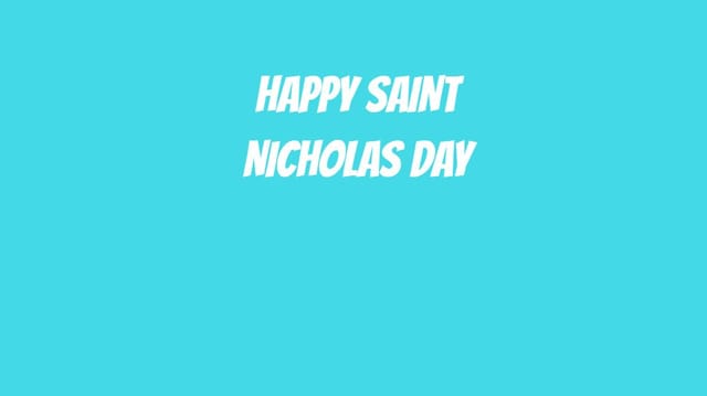 Happy Saint Nicholas Day