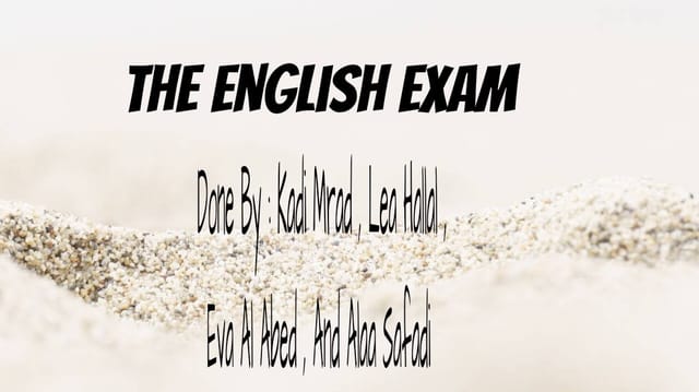 The English Exam _ Story