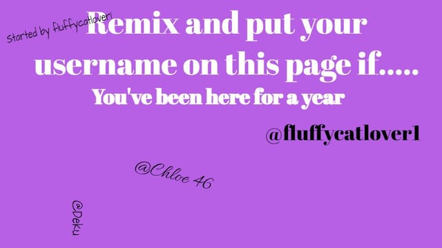 Remix and put your username if...  Remix