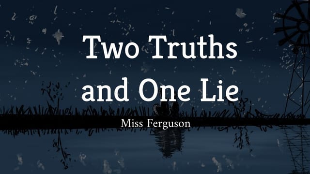 Two Truths and One Lie Template Remix