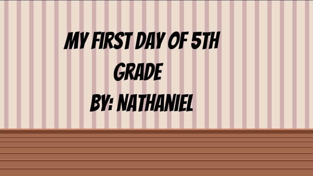 My first day of 5th grade