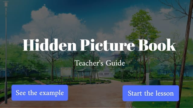 Hidden Picture Book Game - Teacher's Guide