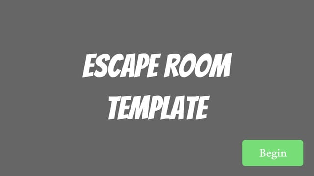 Escape Room Teacher Template