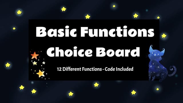 Basic Functions Choice Board