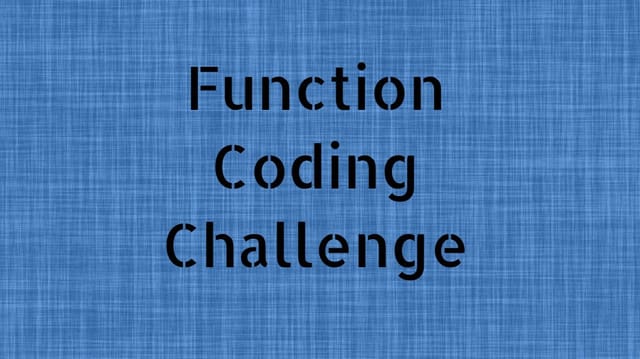 Functions