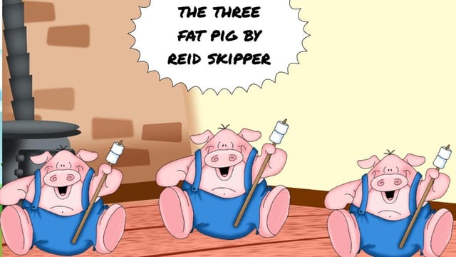 Three fat pigs