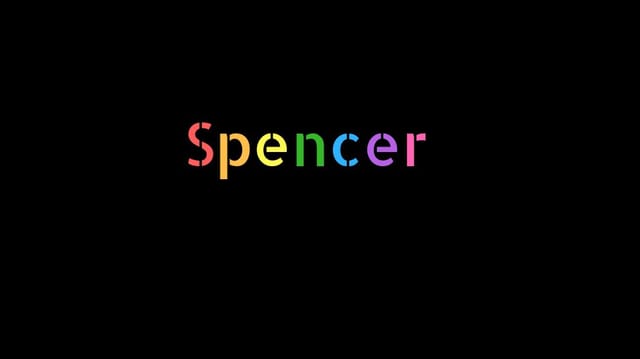 Spencer's animated name