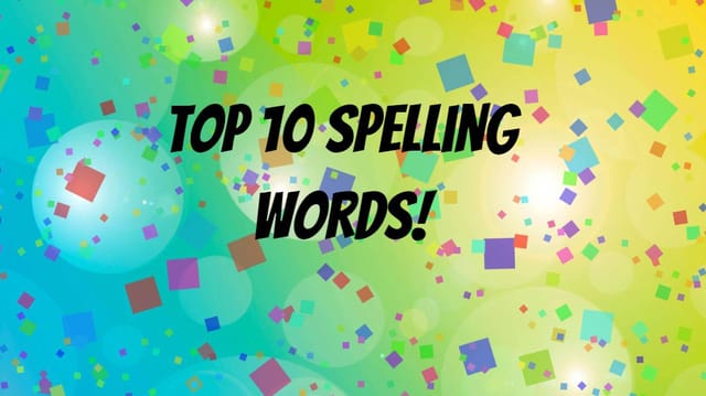 Spelling Words #1