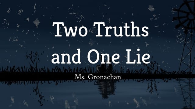 Two Truths and One Lie Template Remix
