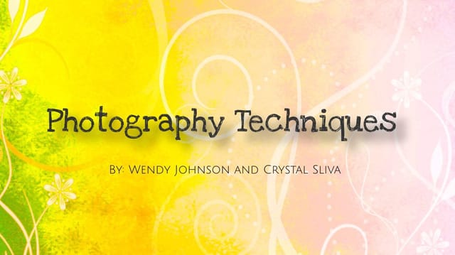 Photography Techniques