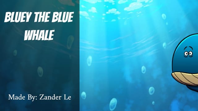 Bluey the blue whale