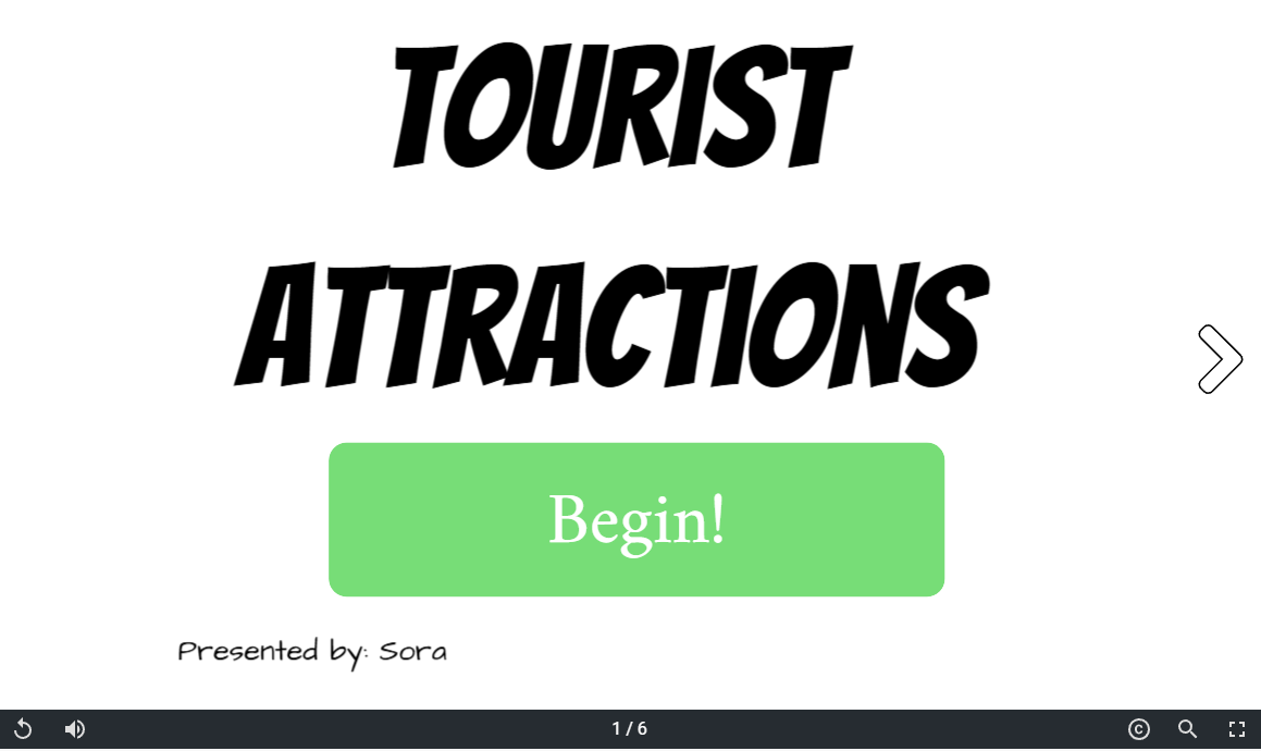 Lieux touristiques — un projet interactif